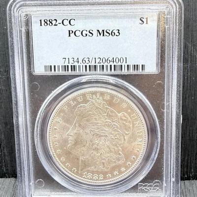 1882-CC Morgan Dollar PCGS MS63