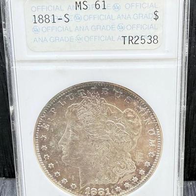 1881-S Morgan Dollar ANA MS61