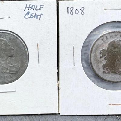 1804 And 1808 Half Cents 