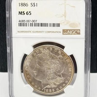 1886 Morgan Dollar NGC MS65