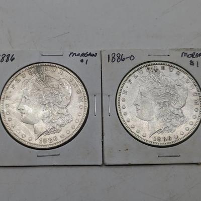 1886- P & O Morgan Dollars