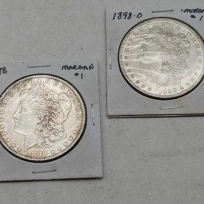 1898 & 1898-O Morgan Dollars 