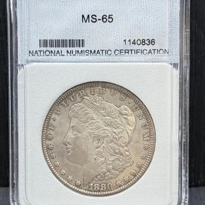 1880-S Morgan Dollar NNC MS65