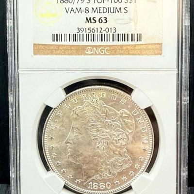 1880/79-S  Morgan Dollar, NGC MS63 VAM-8
