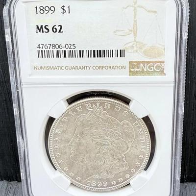 1899 Morgan Dollar NGC MS62
