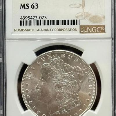 1884 Morgan Dollar NGC MS63