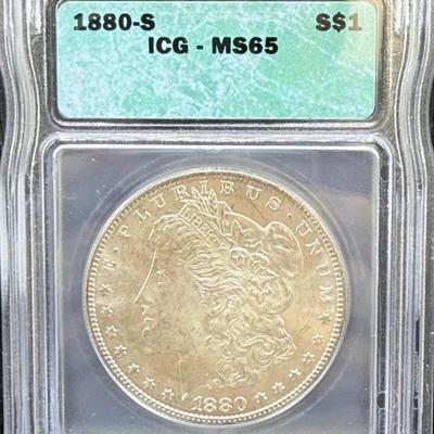 1880-S Morgan Dollar ICG MS65