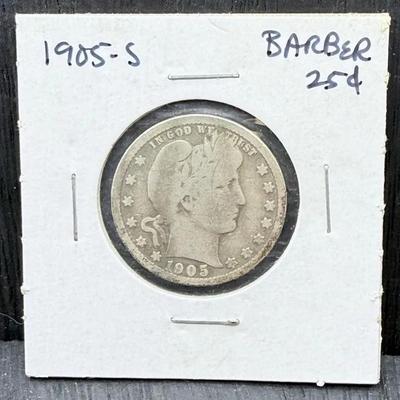 1905-S Barber Quarter 