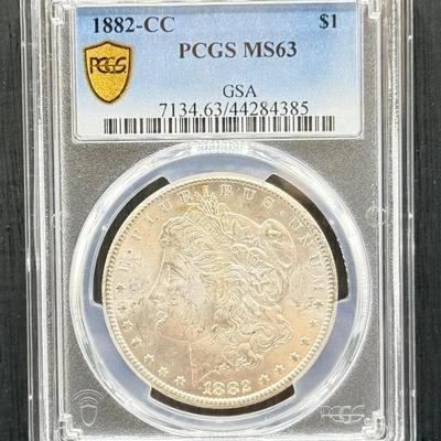 1882-CC Morgan Dollar PCGS MS63