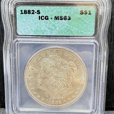 1882-S Morgan Dollar  ICG  MS63