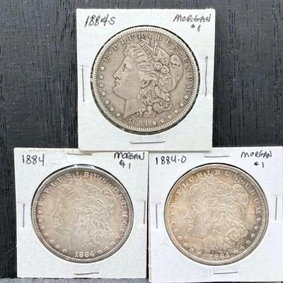 1884 P, O, And S Morgan Dollar 