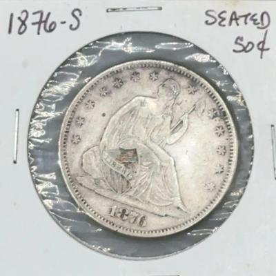 1876-S Seated Liberty Half Dollar 