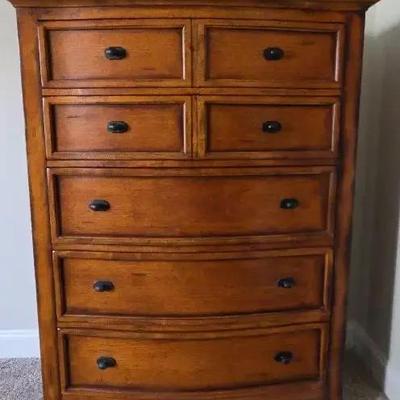 Broyhill Teak 5-Drawer Chest with Cedar-Lined Bottom Drawer