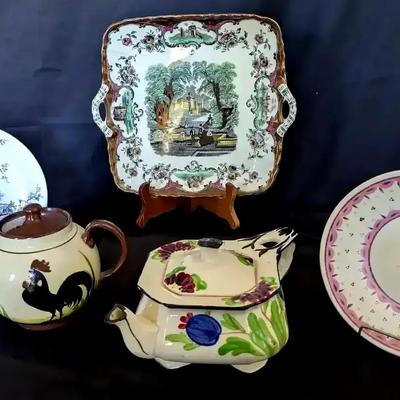 5-Piece Pottery & China Collection – Porquay, Sponge Ware, Mason’s, Hill Potters & More