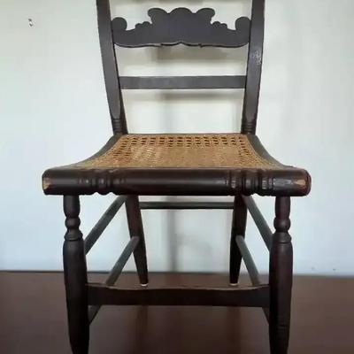 Antique Hitchcock-Style Chair with Cane Seat (Late 1800s–Early 1900s)