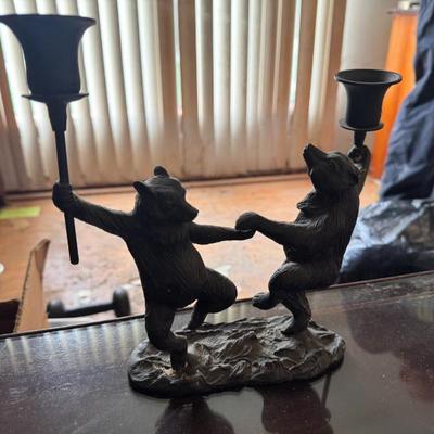 Sale Photo Thumbnail #4: Dancing Bear Candle Holder