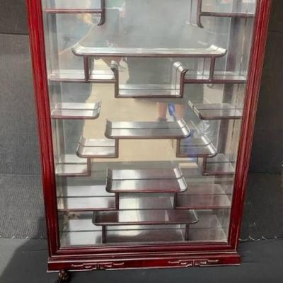 Mi133v vintage chinese curio cabinet