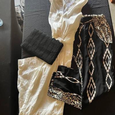 Mi178 ladies calvin klein jumper pants and clutch