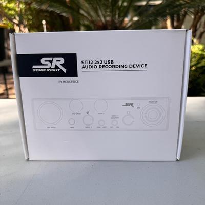 Stage Right STi12 2x2 USB Audio Interface Recording Device Monoprice Studio Quality