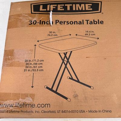 2 Lifetime 30-Inch Personal Folding Tables New