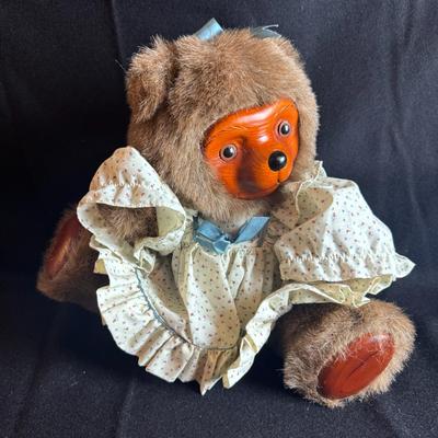 1985 Vintage Robert Raikes Bears Chelsea Wood Face Teddy Bear Plush 