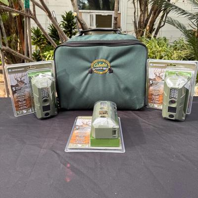 Bresser 5MP Trail Game Cameras (Set of 3) w/ Cabela’s Outdoor Gear Carry Bag 