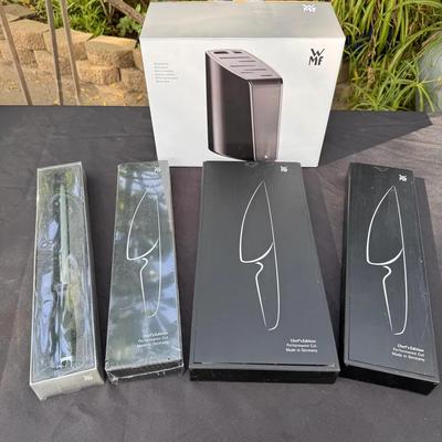 WMF Chef’s Edition Knife Set w/ Knife Block & Honing Steel 