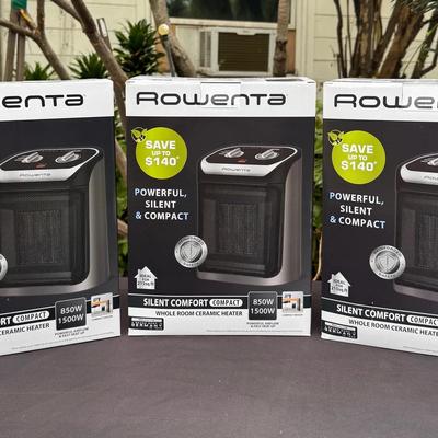 3 Rowenta Silent Comfort Compact Space Heaters New