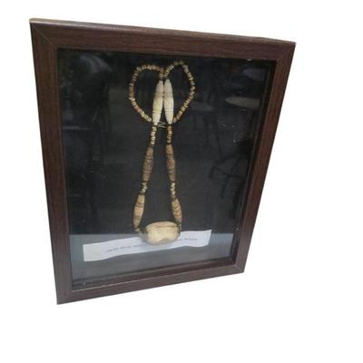 Vintage framed Native American necklace