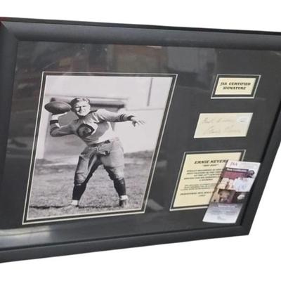 Sale Photo Thumbnail #145: Ernie Nevers autographed photo with PSA