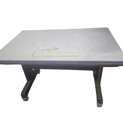 Marble top Oak table