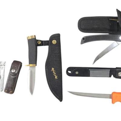Sale Photo Thumbnail #71: Various knives including by Buck