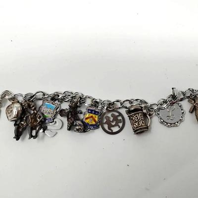 Sterling Silver Charm Bracelet 