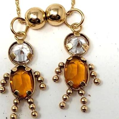 14k Gold Birthstone Boys Necklace