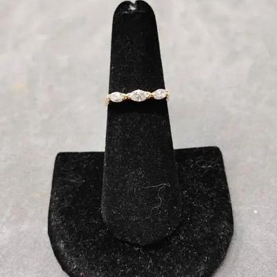 Diamond & Gold Plated Ring 