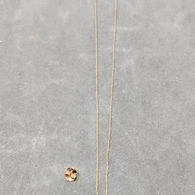 14k & 10k Gold & Lab Ruby Earrings & Necklace 