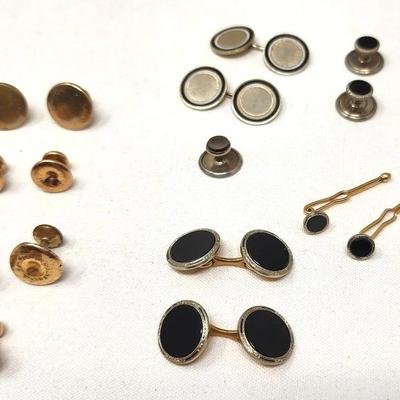 Men's Krementz Black Onyx Cufflinks And Other Plated Cufflinks