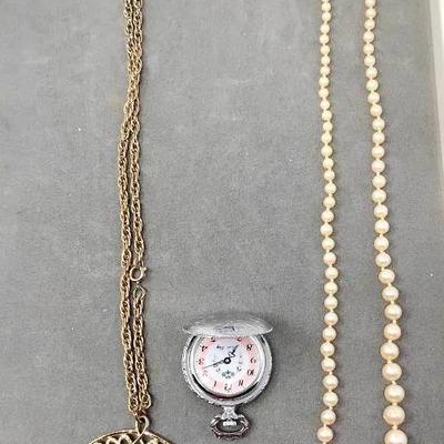 Costume Necklaces & Pocket Watch 