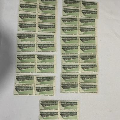 Vintage U.S. Postage Stamp Lot + Metal Lock Box
