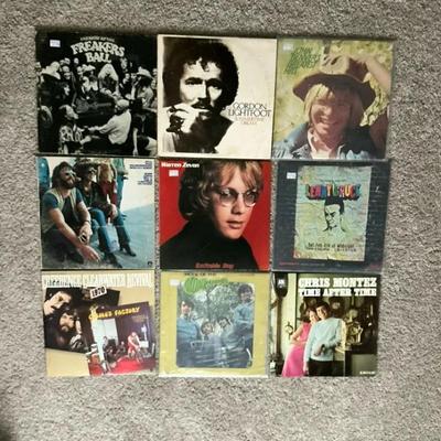 9-Album Vinyl Lot – Classic Rock, Folk & Singer-Songwriter
