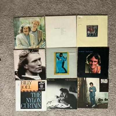 Classic Rock Vinyl Lot — Billy Joel, James Taylor, Paul Simon, Steely Dan, Art Garfunkel (9 Records)