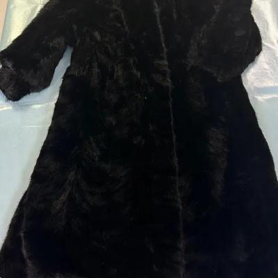 Black Long Fur Coat 