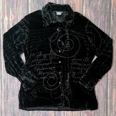 "Working Classics" Rayon/Silk Burnout Blouse