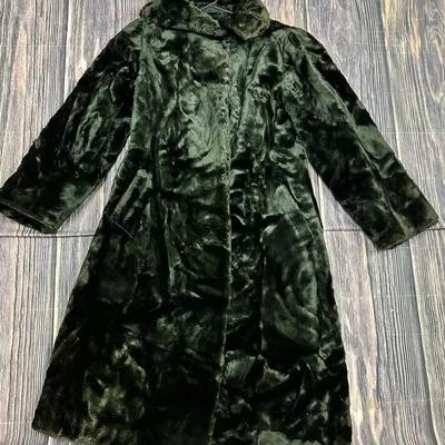 "Hudson Fabric" Black Fur Coat 