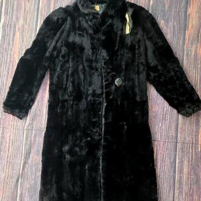 "Jo Jen" Black Fur Coat