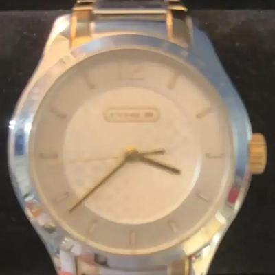 Sale Photo Thumbnail #95: Coach Maddy Stainlesa Steel and Yellow Gold Plate Ladies Watch