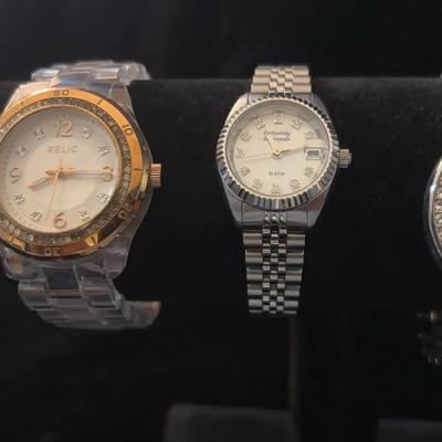 Sale Photo Thumbnail #94: Assortment of Silver-tone and Gold-tone Ladie’s Watches