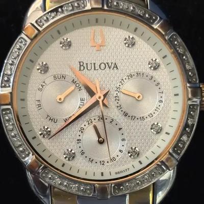 Sale Photo Thumbnail #98: Bulova 98R177 Ladies Two-tone Chronograph Watch