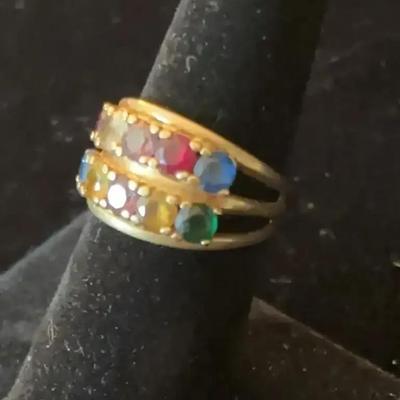Sale Photo Thumbnail #112: 14Kt. Mother’s Ring w/10 Gemstones