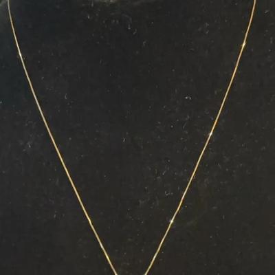 Sale Photo Thumbnail #122: 10Kt. Gold Necklace with Approx. 1/2 Ct. Champagne Diamond Pendant